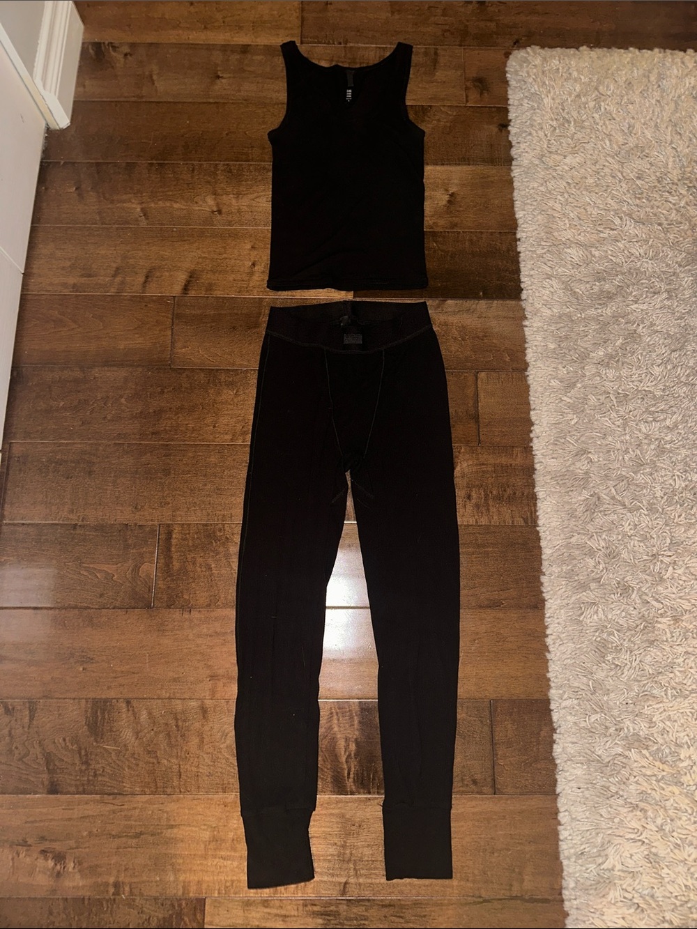 SKIMS SOFT LOUNGE TANK + LEGGING BUNDLE ONYX SMALL